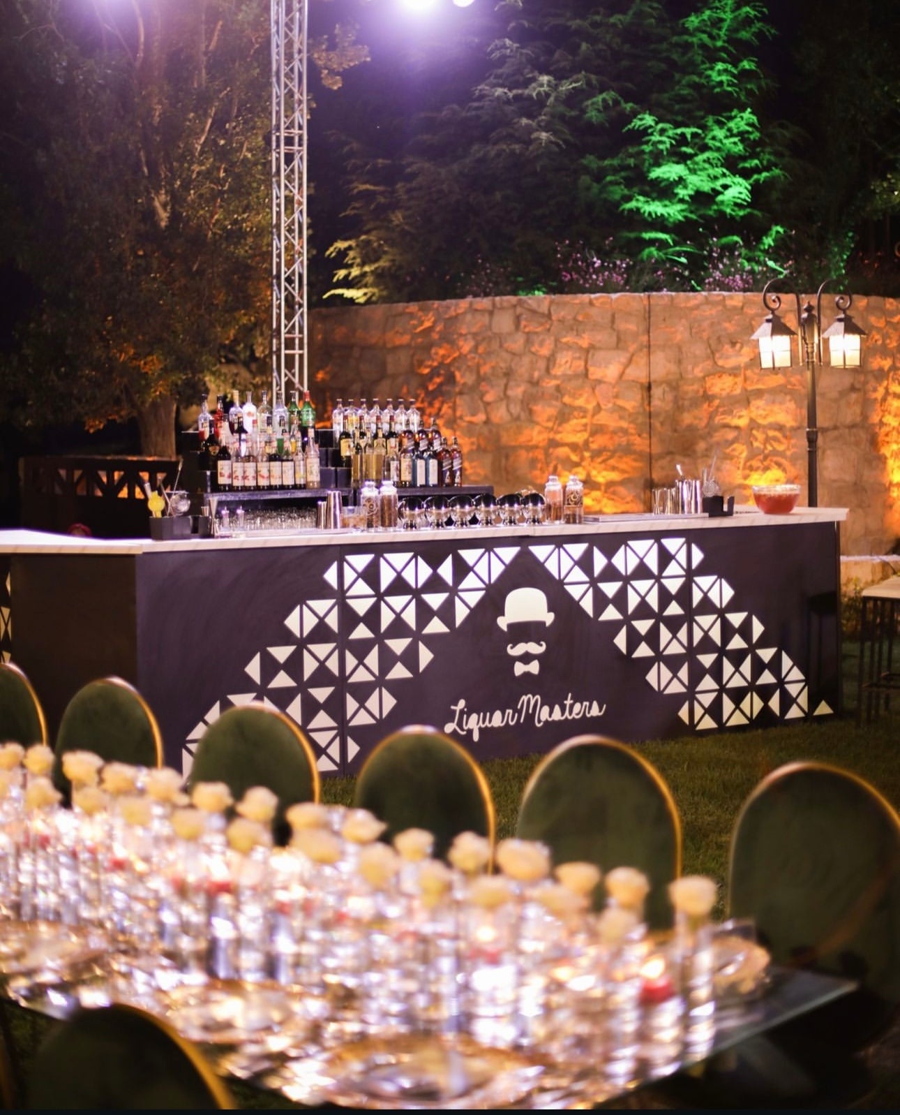 Black And White Bar Room